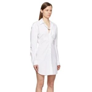Alexander Wang long sleeve tailored dress w/ detached collar size 2 color white